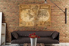 World Map Tapestry picture